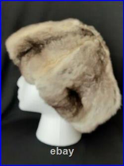 Beautiful Vintage Genuine Real CHINCHILLA Fur Hat / 6 Pelts -Excellent Condition