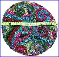 Beautiful Vintage WHITTALL & SHON Colorful Sequin Bead Hat & Bag RARE