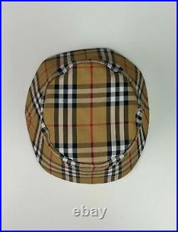 Burberry Vintage Nova CheckPrint Bucket Hat Panama Cap Beige One Size