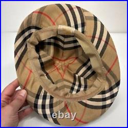 Burberry Vintage Womens Nova Check Structured Walking Bucket Hat Made in England