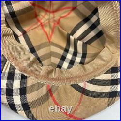 Burberry Vintage Womens Nova Check Structured Walking Bucket Hat Made in England