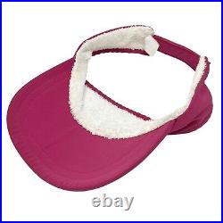 CHANEL Sport Vintage CC Logo Sun Visor Hat Cap Pink Nylon Rank AB
