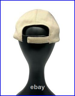 CHANEL Sport Vintage Coco Mark Baseball Cap Hat CC Beige Black Cotton RankAB