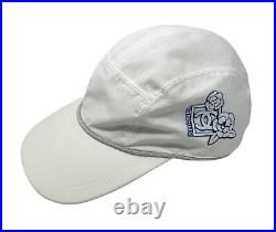 CHANEL Sport Vintage Coco Mark Camellia Baseball Cap #S Hat White Blue RankAB