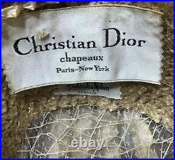 CHRISTIAN DIOR 1960s Chapeaux Woven Textured Net Bubble Hat Vintage