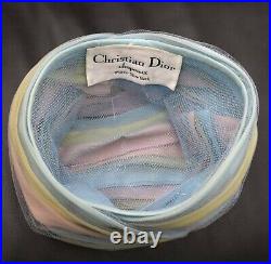 CHRISTIAN DIOR Chapeaux Paris New York 60's Pastel silk Hat