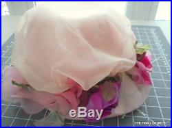 CHRISTIAN DIOR Pink millinery FLOWER bucket STYLE Ladies HAT pretty ROSES