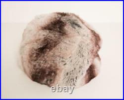 CHRISTIAN DIOR VINTAGE Rabbit Fur Light-Gray + Plum Bonwit Teller Cap Hat