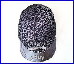CHRISTIAN DIOR boutique monogram metallic gray black ladies cap hat 57