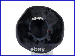Cesare Canessa Black Velvet Fur Hat Vintage Made in Italy