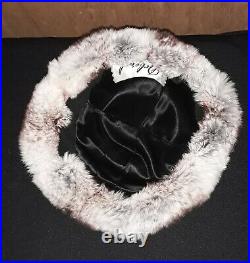 Chinchilla Fur, Caramel Color, Ladies Vintage Hat, by Deborah, sz M-L