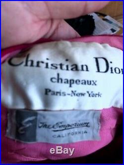 Christian Dior Chapeaux Colorful Vintage 1960's Turban