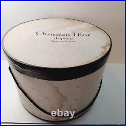 Christian Dior Chapeaux Paris New York Vintage Floral Hat Blue Lining Pink White