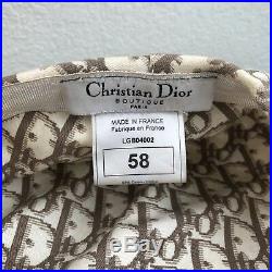 Christian Dior Monogram Trotter Logo Embroidery Flower Paper Boy Beret Hat