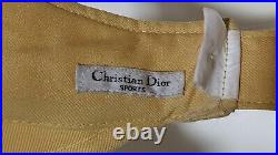 Christian Dior Sport Vintage Logo Yellow Visor Hat Beach