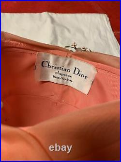 Christian Dior Vintage 1950s/1960s Peach Pink Turban Hat