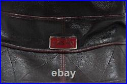 Christian Dior Vintage 2000 Logo Bucket Hat 58 L Burgundy Red Lambskin Leather