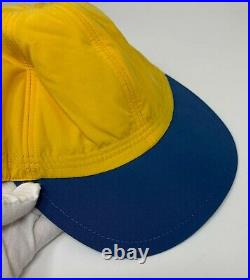 Christian Dior Vintage CD Sports Bicolor Baseball Cap Blue Yellow Free Size
