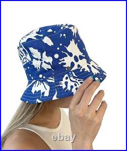 Christian Dior Vintage SURF Logo Bucket Hat #58 Accessory Blue Cotton Rank AB