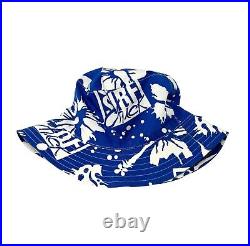 Christian Dior Vintage SURF Logo Bucket Hat #58 Accessory Blue Cotton Rank AB