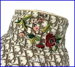 Christian Dior Vintage Trotter Monogram Bucket Hat Accessory Beige RankAB+