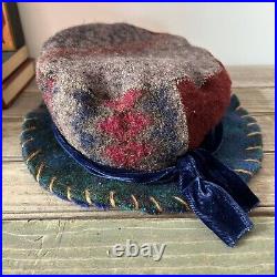 Crispina Ffrench Recycled Wool Patchwork Hat Vintage