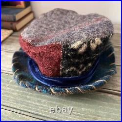 Crispina Ffrench Recycled Wool Patchwork Hat Vintage