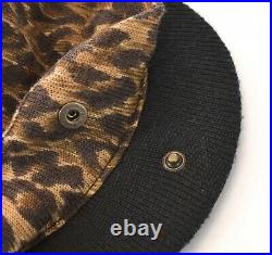 DOLCE & GABBANA DG Y2K Vintage Wool Leopard Panel Flat Cap Hat Size S / 22