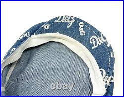 DOLCE&GABBANA Vintage Logo Denim Newsboy Cap Hunting Hat #L Blue White RankAB