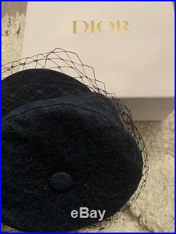 Dior Veil Denim Hat RRP £540 Size 56