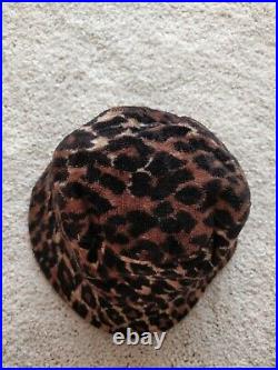 Dolce & Gabbana Mare Leopard Print Vintage Fedora Bucket Hat Cap Womens Cotton