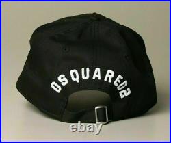Dsquared2 Icon Logo Black Hat Baseball Cap Embroidered Vintage Cappy Unisex New