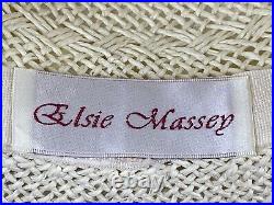 ELSIE MASSEY Vintage Victorian Touring Hat Derby Wedding Ivory Roses Pearls EXC