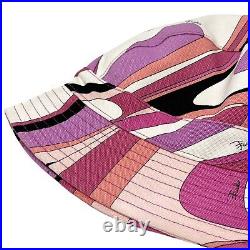 EMILIO PUCCI Vintage Bucket Hat Multicolor Pink Purple Spring Summer #2 RankAB