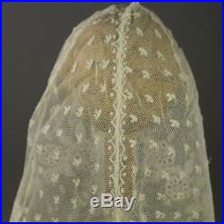 Early 19th Century Regency Lace Cap Bonnet Embroidered Net Ground English 1820
