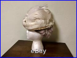 Edwardian Hat 1910s Style Titanic Era Antique Goose Feather Muff Set