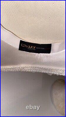 Elegant White Church Dress Hat By J F Y NY