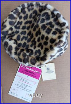 Excellent 1960s Sydney Blumenthal -Faux Leopard Skin Pill Box Hat, Still Tagged