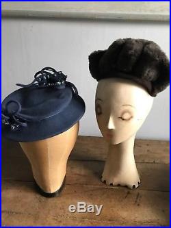 Exceptional Lot of 15 Vintage 1930s 1940s Hats Tilt Fascinators