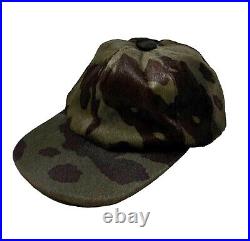 FENDI Vintage Logo Baseball Cap Hat Khaki Camouflage Calf Hair Rank AB