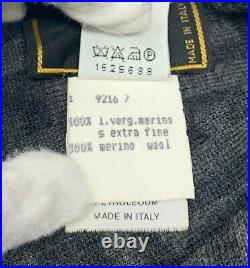FENDI Vintage Zucca Monogram Knit Beanie Cap #42 Hat Wool Gray Black RankAB+