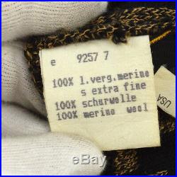 FENDI Zucca Pattern Women's Knitted Hat Brown Wool Authentic Vintage AK41815