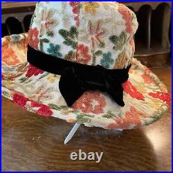 Fab Vintage Bohemian Hippy Hat NWT Fall Colors, Carpetbagger Chapeau 1960s BOHO