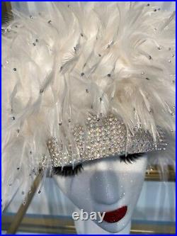 Fabulous Jack McConnell Original Vintage Sparkly Feather Hat