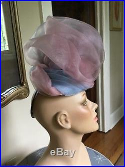 Fantastic Antique Vintage Womens Rare 1930- 1940s Tippy Tilt Chapeau Hat