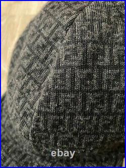 Fendi Rare Vintage FF Monogram Zucca Print Unisex Wool Cap Hat Size ONE SIZE