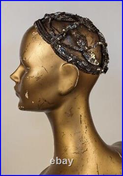 Flapper 1920's Shimmering Sequin Juliet Net Skull Cap