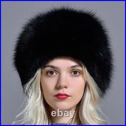 Fluffy Rabbit Fur Hats Warm Skull Hat Beanies Women Fashion Accessories 1pc Set