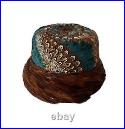France LADIES' FEATHERS HAT mid-century FRENCH DESIGNER styled by HELENE women