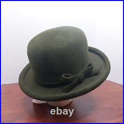 Frank Olive Private Collection Pencil Roll Bowler Hat Spruce Sz Small